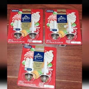 Glade Limited Edition Candy Cane & Vanilla Plug-In Refill Packs - Red Packaging